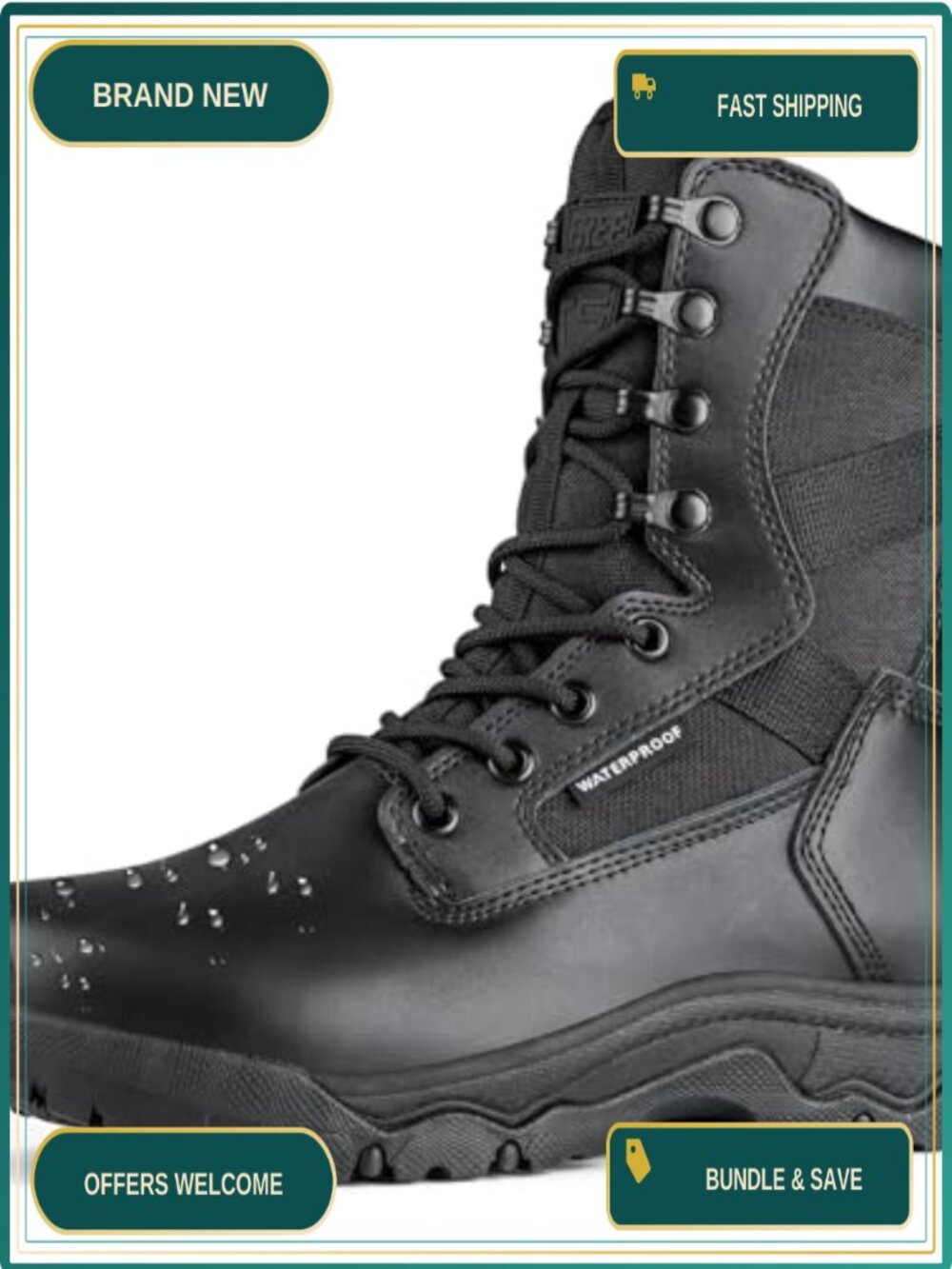FREE SOLDIER Women's Tactical Boots 8 Inch Lightweight Combat Military Work Boot